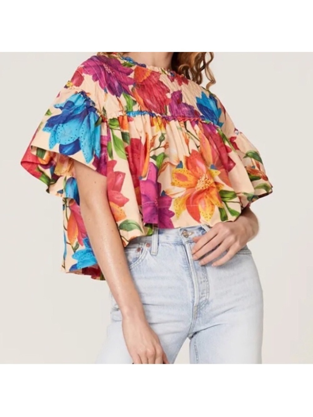 Farm Rio Marys Garden Blouse XS